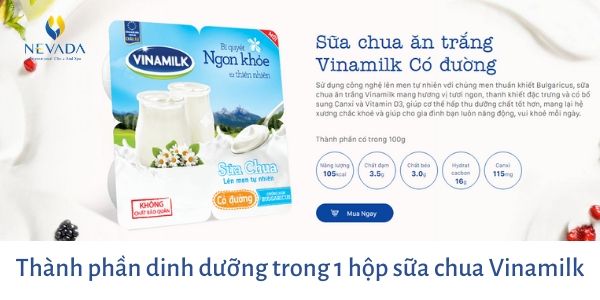 1 Hộp Sữa Chua Vinamilk Không Đường Bao Nhiêu Calo 2020? 1 HộP SữA Chua Vinamilk Bao Nhiêu Calo